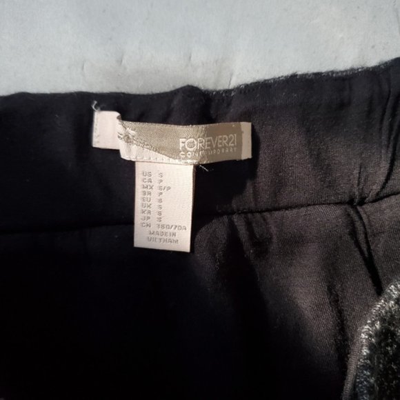 Wool Grey Double Lined Drawstring Grey Heathered Skirt - Picture 12 of 16